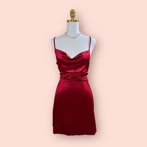 Red Bodycon Mini Dress Sweetheart Neckline